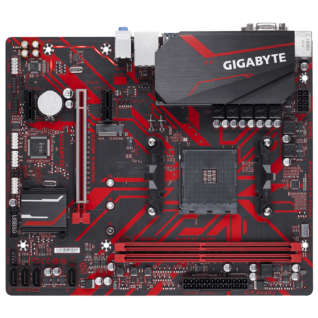 GIGABYTE B450M GAMING S/L/V DDR4 DVI HDMI AM4