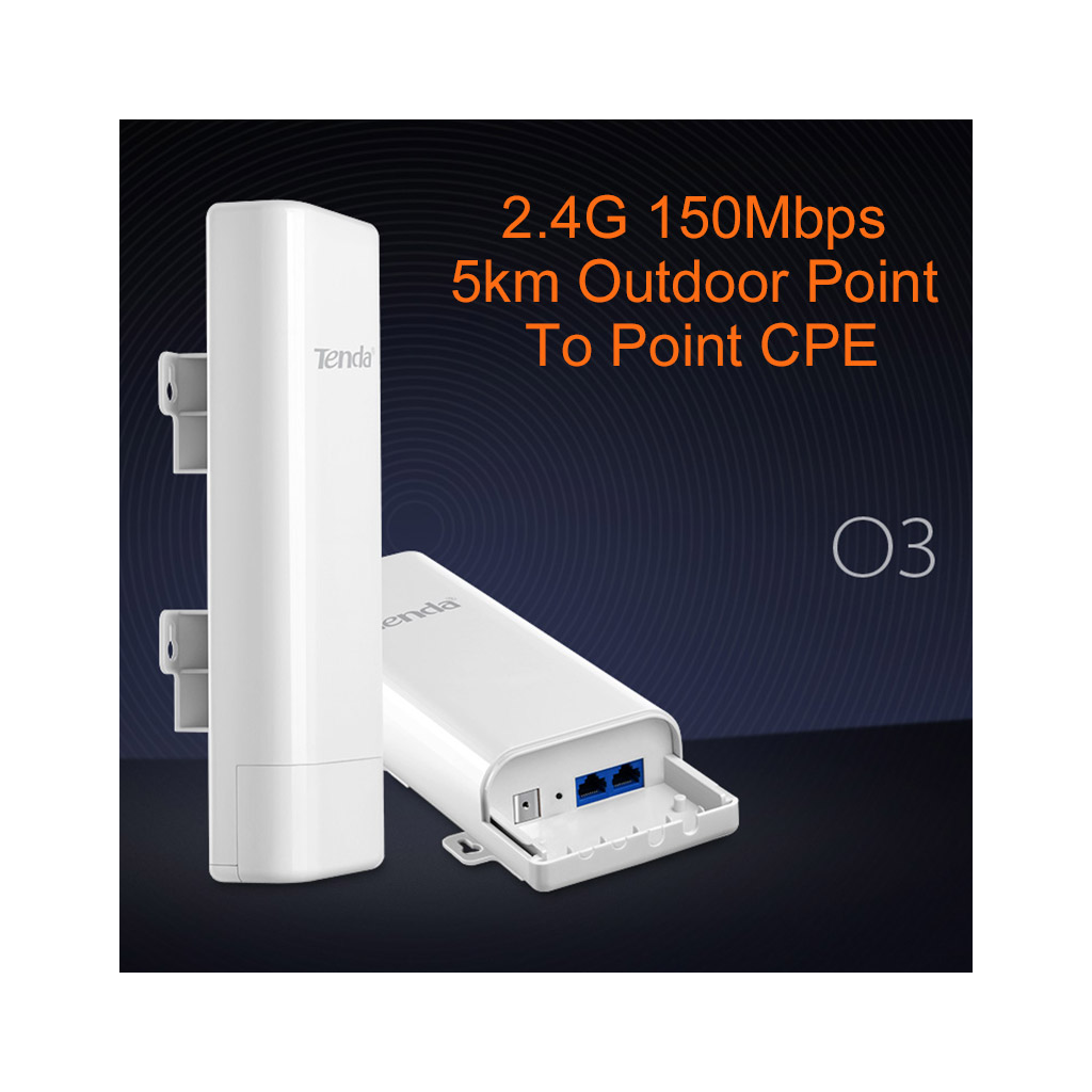 Tenda O3 1P+Poe 150Mbps 5Km 12dBi Outdoor CPE