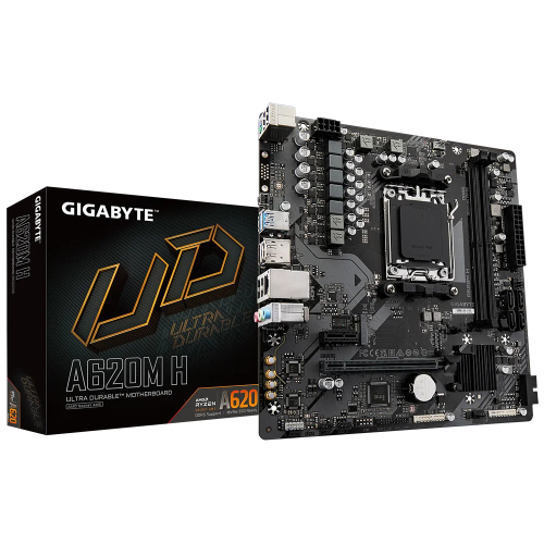 GIGABYTE A620M H, rev.1.2, 6400MHz, 2xDDR5, 1x M.2, HDMI, DP, AMD Ryzen 7000 Serisi, AM5 Soket Anakart