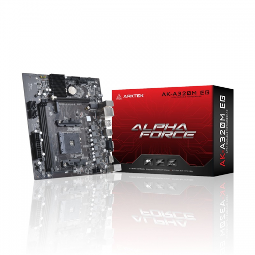 ARKTEK ALPHA FORCE, AK-A320M EG, 2xDDR4, M.2, D-SUB, HDMI, AM4 Soket Anakart