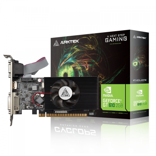 ARKTEK CYCLOPS GT610 2Gb GDDR3, AKN610D3S2GL1, 64Bit, 1xD-Sub, 1xDVI, 1xHDMI Ekran Kartı