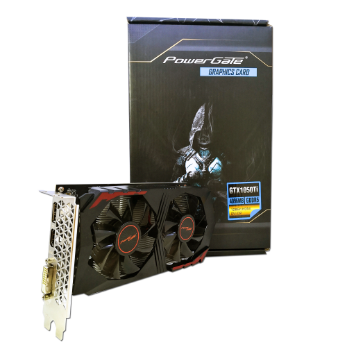 POWERGATE PG-GTX1050TI-D5-4GB DDR5 HDMI, DVI, DP Dual Fan, Ekran Kartı