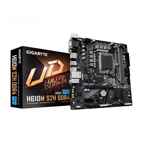 GIGABYTE H610M-S2H, 2xDDR4, M.2, D-SUB, HDMI, DVI, DVI, DP, 12.Nesil, LGA1700 Soket, Anakart