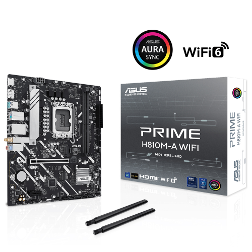 ASUS PRIME H810M-A WIFI, 2xDDR5, 2x M.2, HDMI, DP, Wi-Fi 6, Bluetooth 5.3, Intel Core Ultra CPU(Seri 2), LGA1851 Soket, ATX Anakart