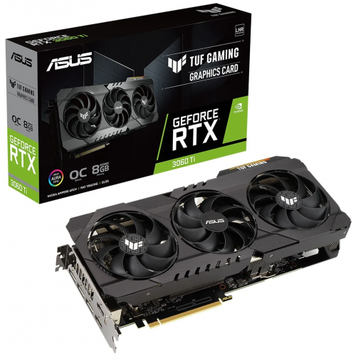 ASUS TUF-RTX3060TI-O8GD6X-GAMING, 8Gb, GDDR6X, 256Bit, 2xHDMI, 3xDP GAMING Ekran Kartı