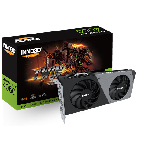 INNO3D TWIN X2, RTX4060, 8Gb, 128Bit, GDDR6, 1xHDMI, 3xDP GAMING Ekran Kartı
